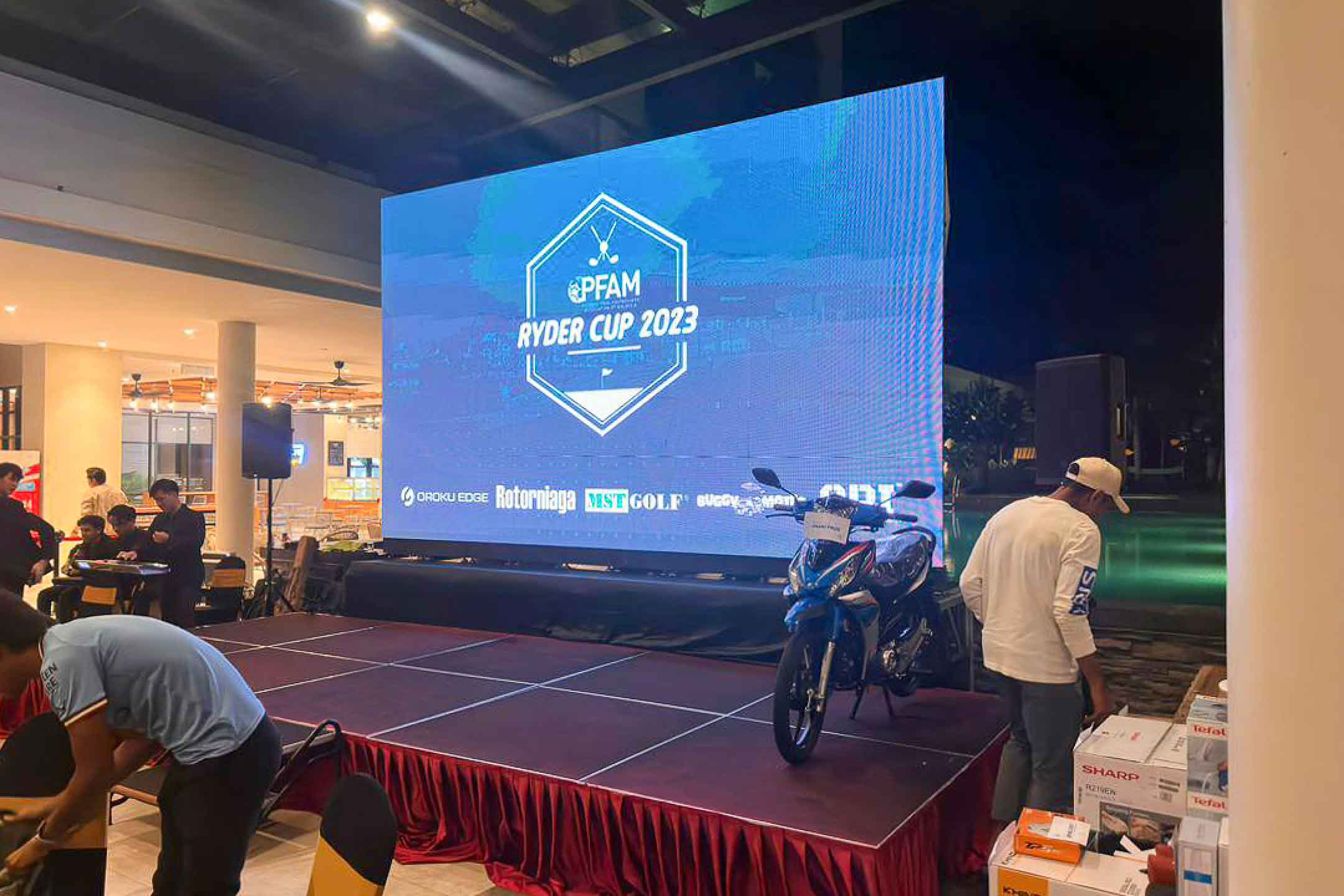 Rental Indoor LED Screen for PFAM Ryder Cup 2023 at Amverton Cove Golf & Island Resort