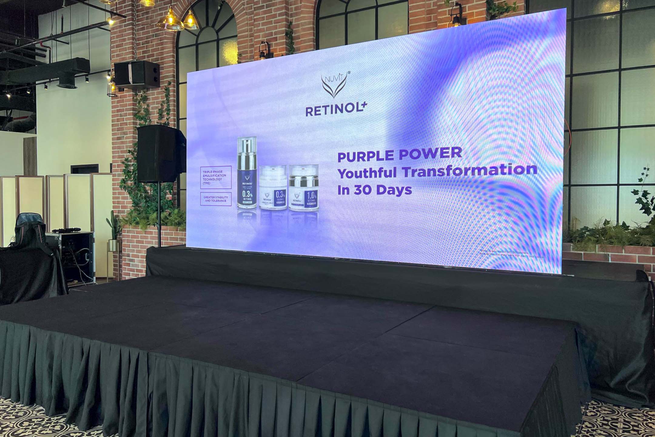 Rental Indoor LED Screen for Retinol+ Launching Event at Colony Star Boulevard KLCC