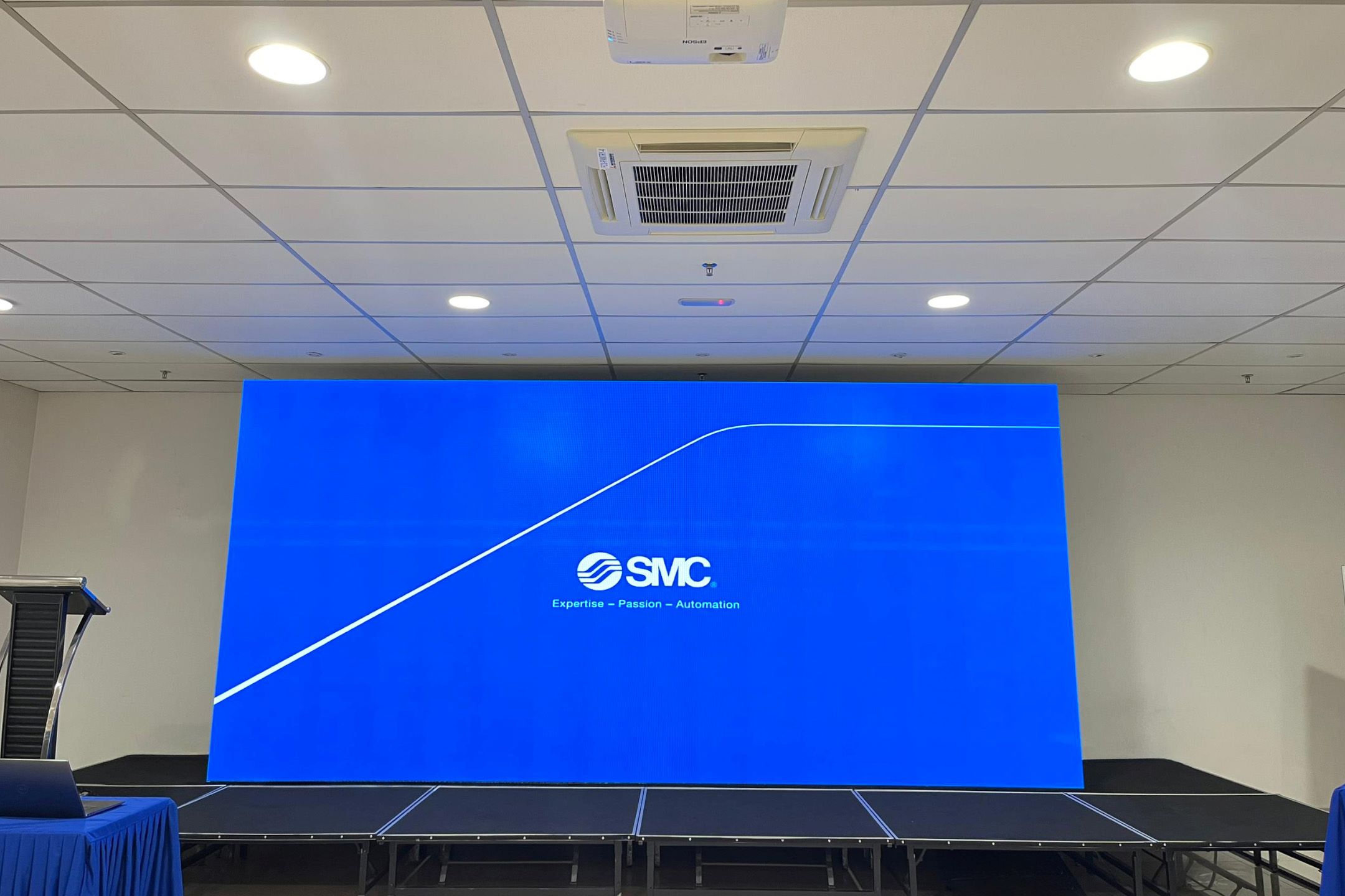 Rental Indoor LED Screen for SMC Automation (Malaysia) Sdn Bhd for the SMC Energy Saving Seminar at Subang Jaya, Selangor