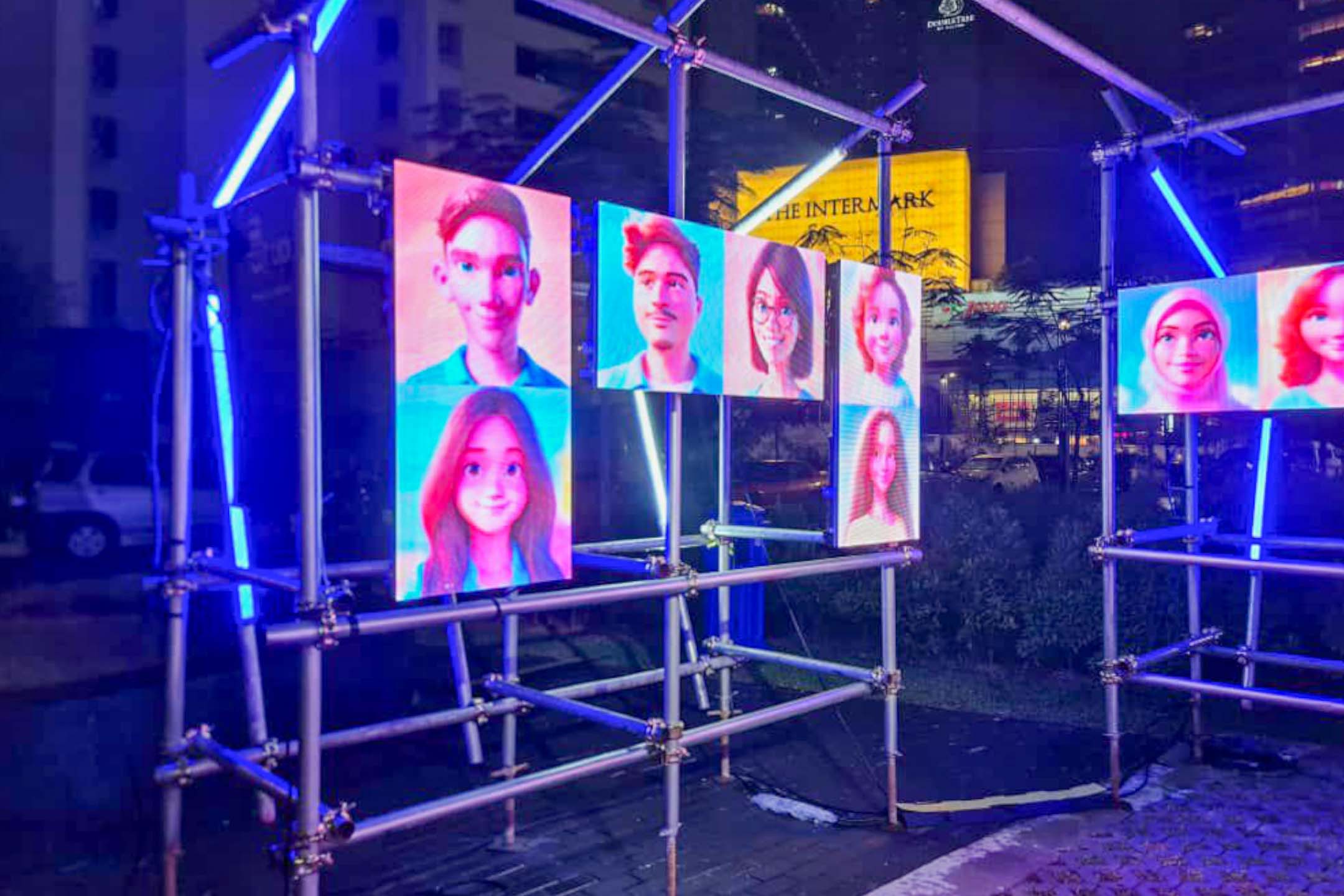 Rental Outdoor LED Screen for Samsung Malaysia for the Samsung Flip It Up with Galaxy Z Flip6 and Z Fold6 at Urban Skate Plaza, MRT Ampang Park