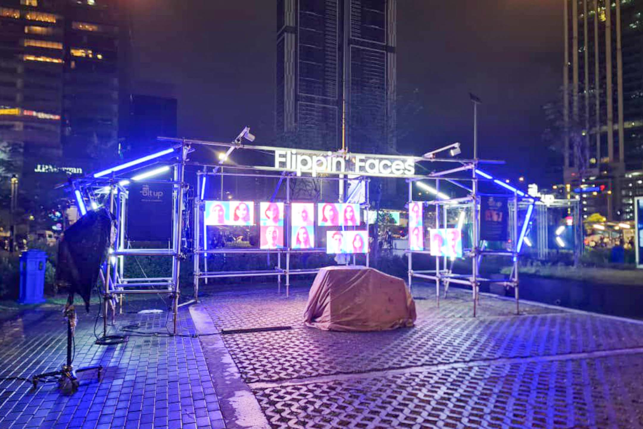 Rental Outdoor LED Screen for Samsung Malaysia for the Samsung Flip It Up with Galaxy Z Flip6 and Z Fold6 at Urban Skate Plaza, MRT Ampang Park