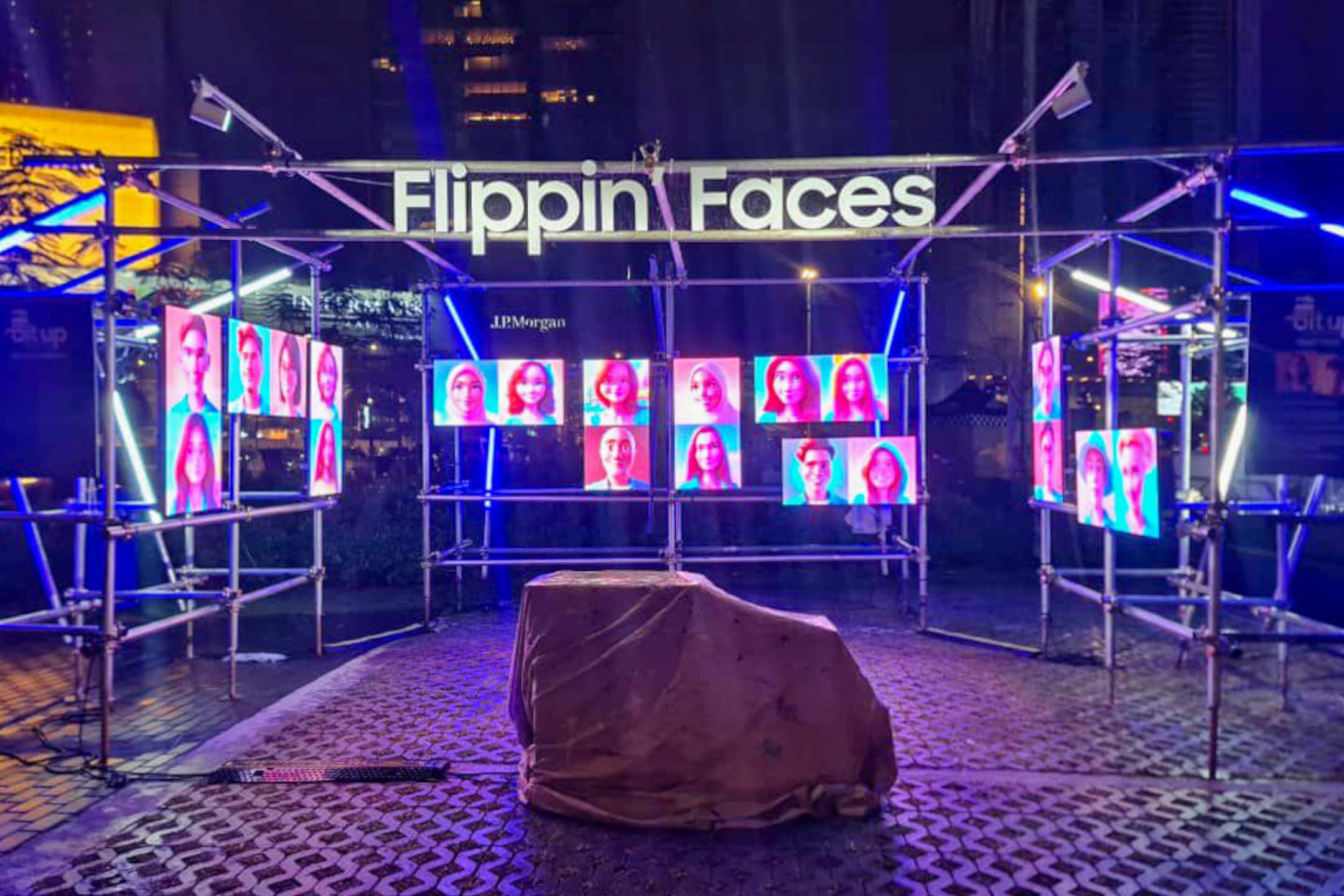 Rental Outdoor LED Screen for Samsung Malaysia for the Samsung Flip It Up with Galaxy Z Flip6 and Z Fold6 at Urban Skate Plaza, MRT Ampang Park