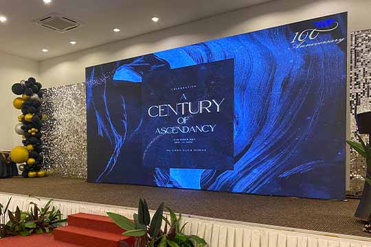 Rental Indoor LED Screen for Sepakat Setia Perunding Sdn Bhd for the event A Century of Ascendancy (100th Year Anniversary Annual Dinner) at Sungai Long Golf & Country Club