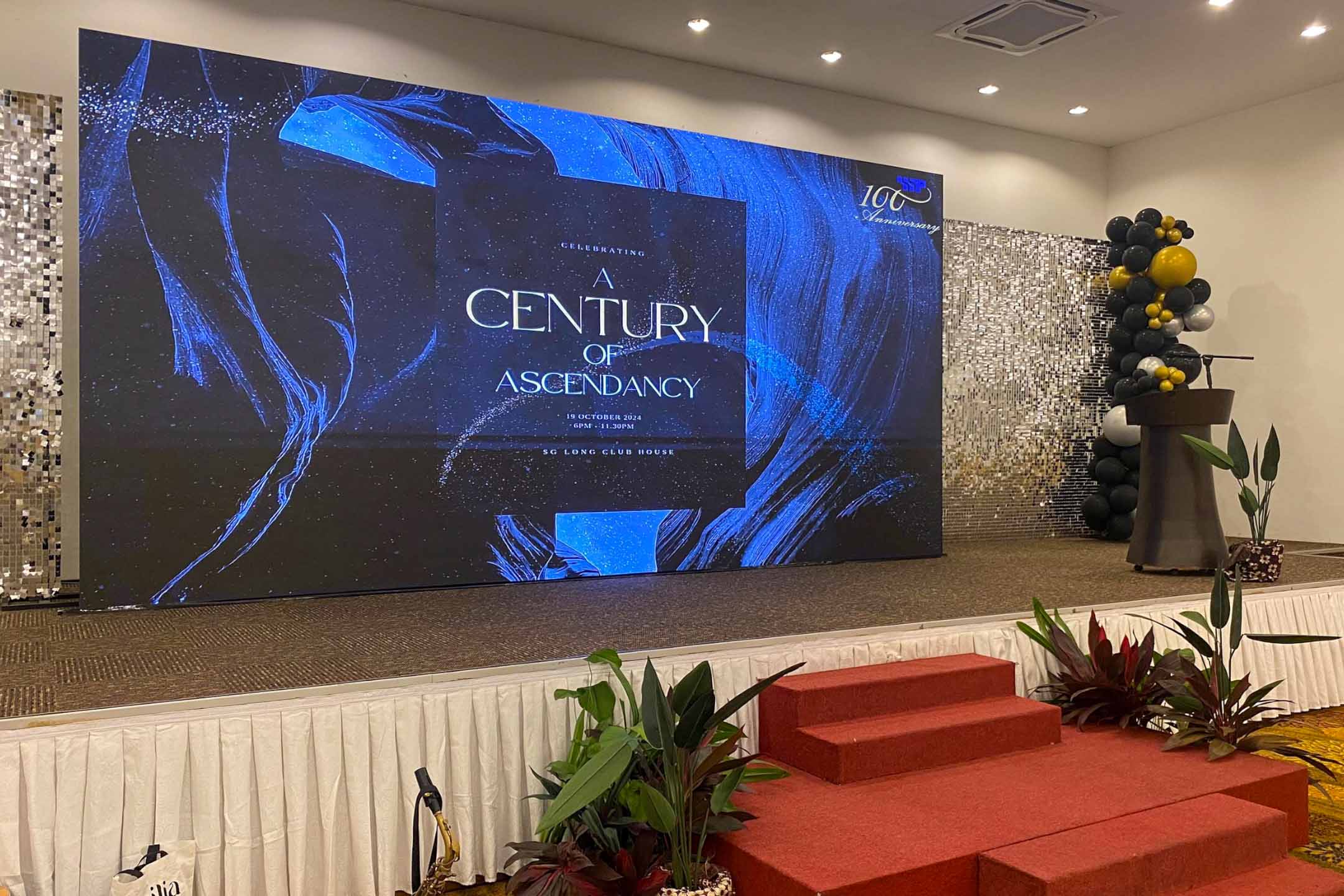 Rental Indoor LED Screen for Sepakat Setia Perunding Sdn Bhd for the event A Century of Ascendancy (100th Year Anniversary Annual Dinner) at Sungai Long Golf & Country Club