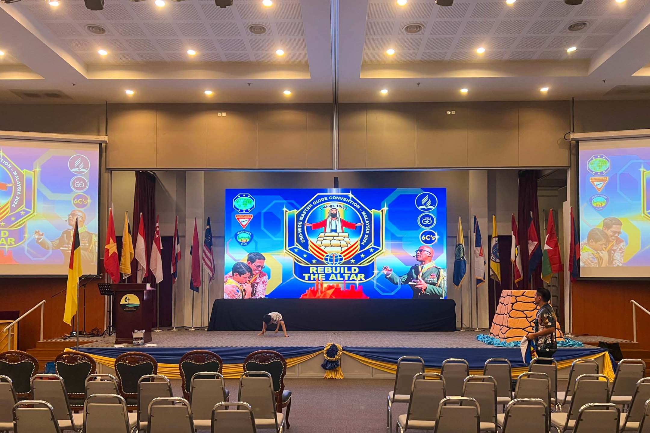 Rental Indoor LED Screen for Seventh-day Adventist Union Malaysia for the event SSD Master Guide Convention 2024 at Port Dickson Methodist Centre (PDMC)