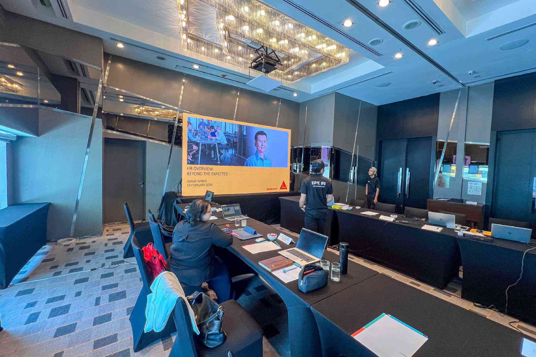 Rental Indoor LED Screen for Regional Meeting Hybrid's Sika Kimia Sdn Bhd at Le Méridien Kuala Lumpur