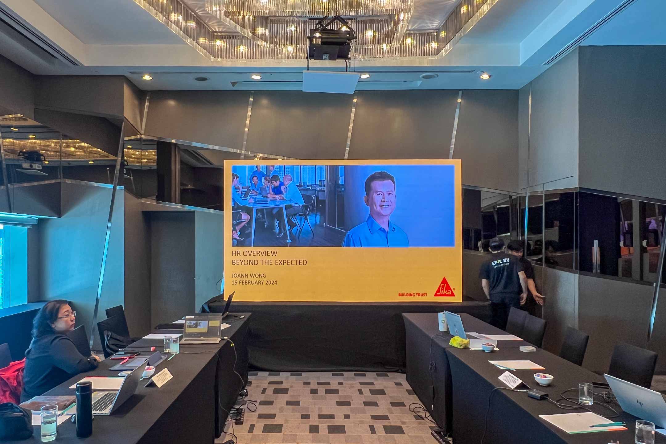 Rental Indoor LED Screen for Regional Meeting Hybrid's Sika Kimia Sdn Bhd at Le Méridien Kuala Lumpur