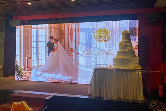 Rental Indoor LED Screen for Smith Success Sdn Bhd (Oriental Group Of Restaurants) for the Wedding Reception at Noble Mansion, Petaling Jaya