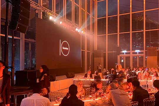 Rental Indoor LED Screen for Sunview 10th Anniversary Dinner at Sentul Pavilion