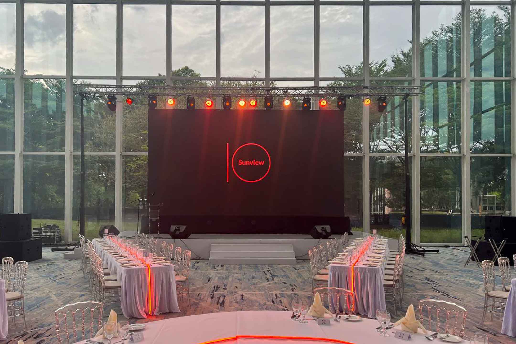 Rental Indoor LED Screen for Sunview 10th Anniversary Dinner at Sentul Pavilion