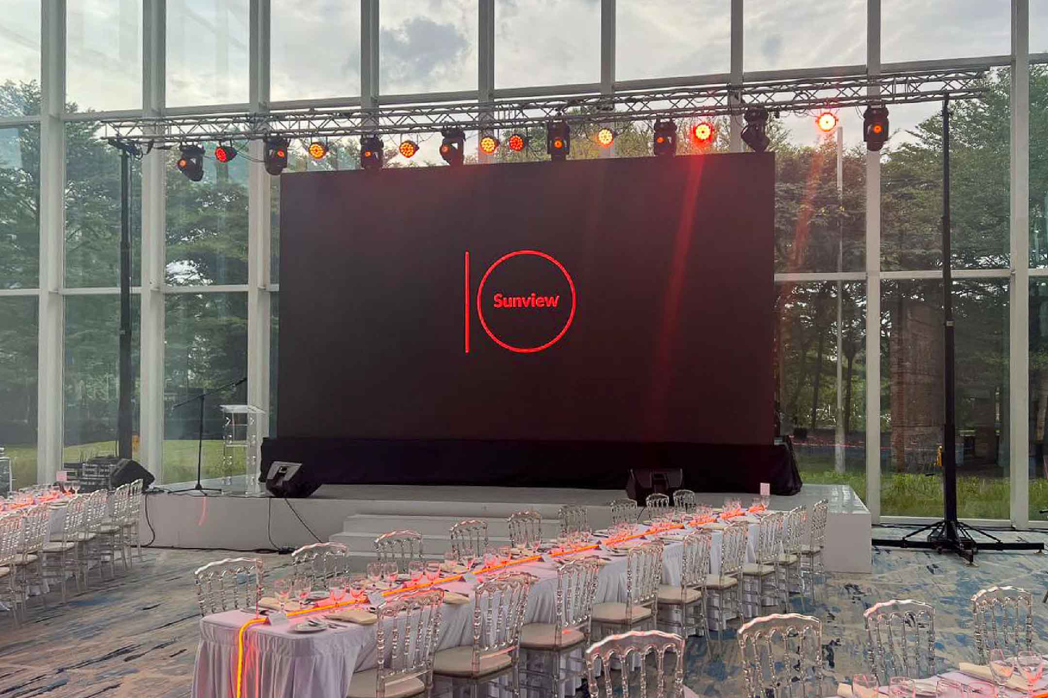 Rental Indoor LED Screen for Sunview 10th Anniversary Dinner at Sentul Pavilion