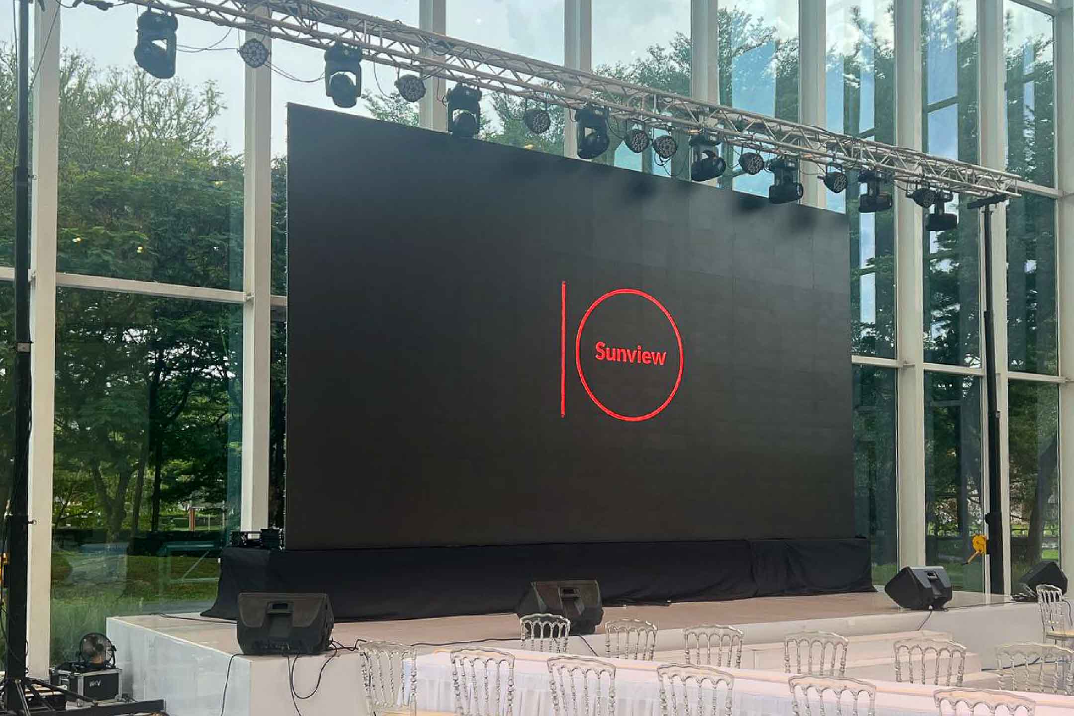 Rental Indoor LED Screen for Sunview 10th Anniversary Dinner at Sentul Pavilion