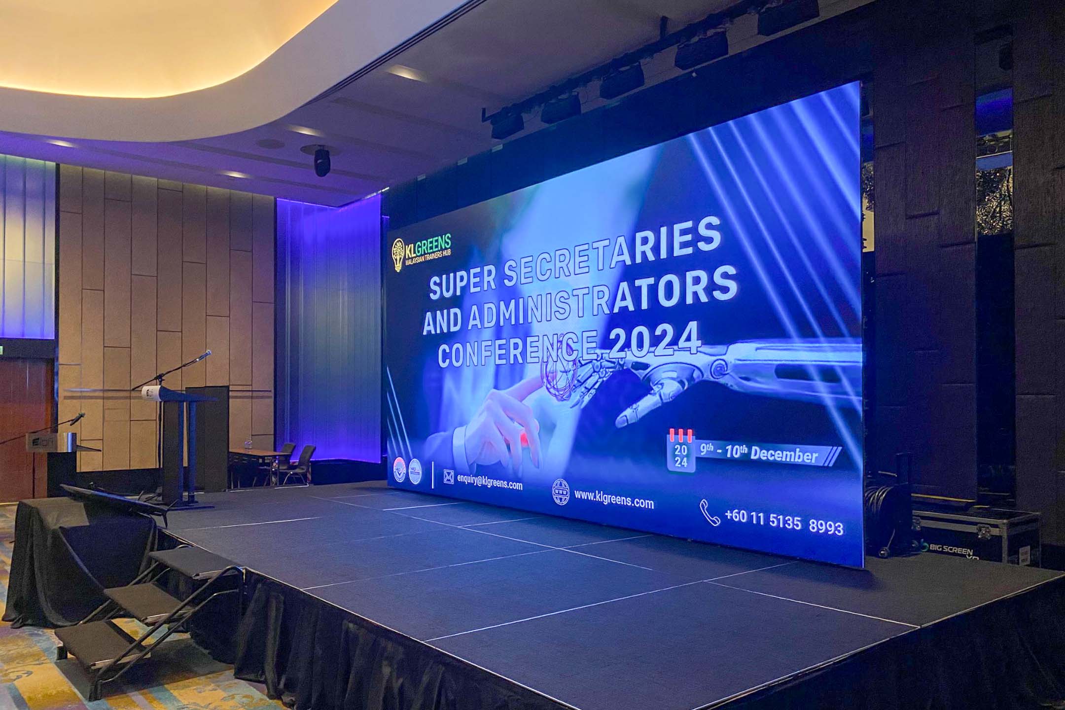 Rental Indoor LED Screen for KLGreens Sdn Bhd