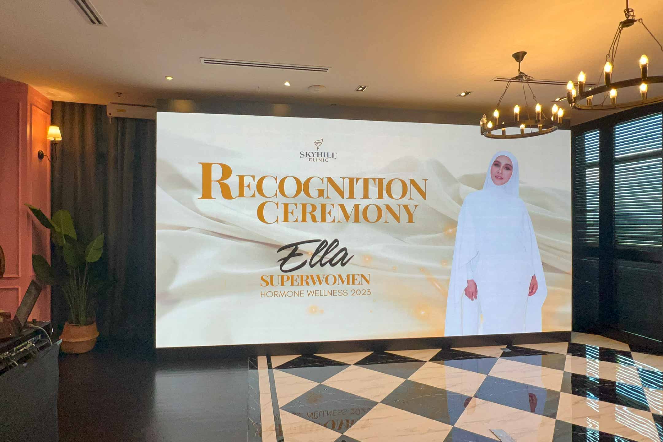 Rental Indoor LED Screen to Skyhill Clinic Sdn Bhd for Superwomen Hormone Wellness Recognition Ceremony at Colony - Eco City