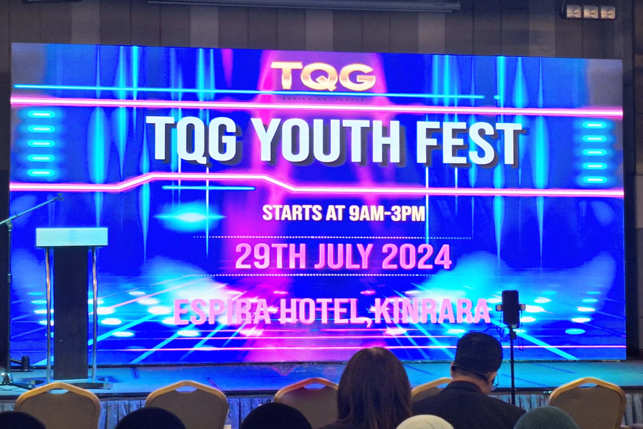 Rental Indoor LED Screen for TQG Sdn Bhd at TQG Youth Fest, Espira Kinrara, Puchong