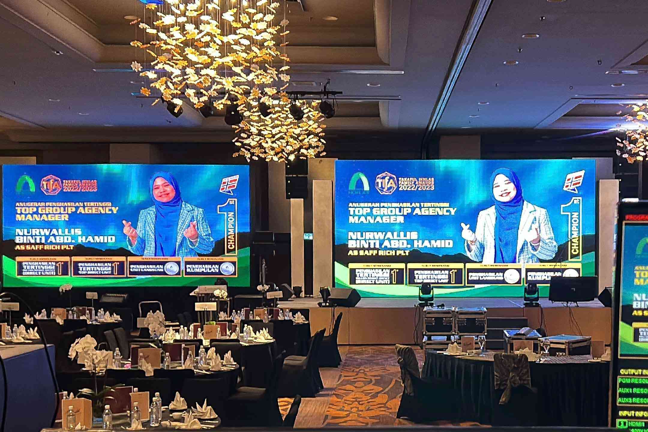 Rental Indoor LED Screen for Takaful Ikhlas Family Award at Sama-Sama Hotel, KLIA, Kuala Lumpur