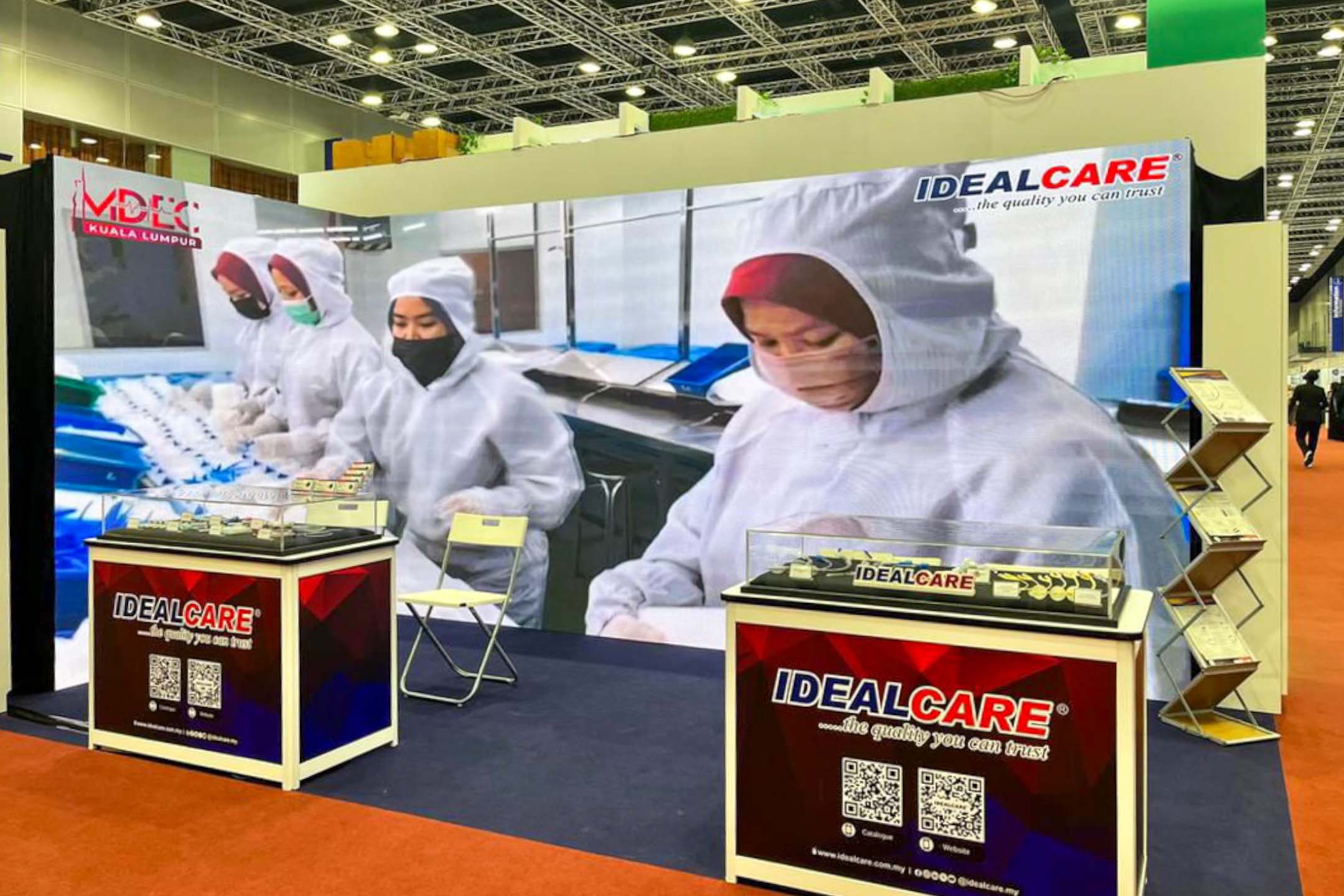 Rental Indoor LED Screen for Ideal Health Care Sdn Bhd for the International Medical Device Exhibition & Conference 2024