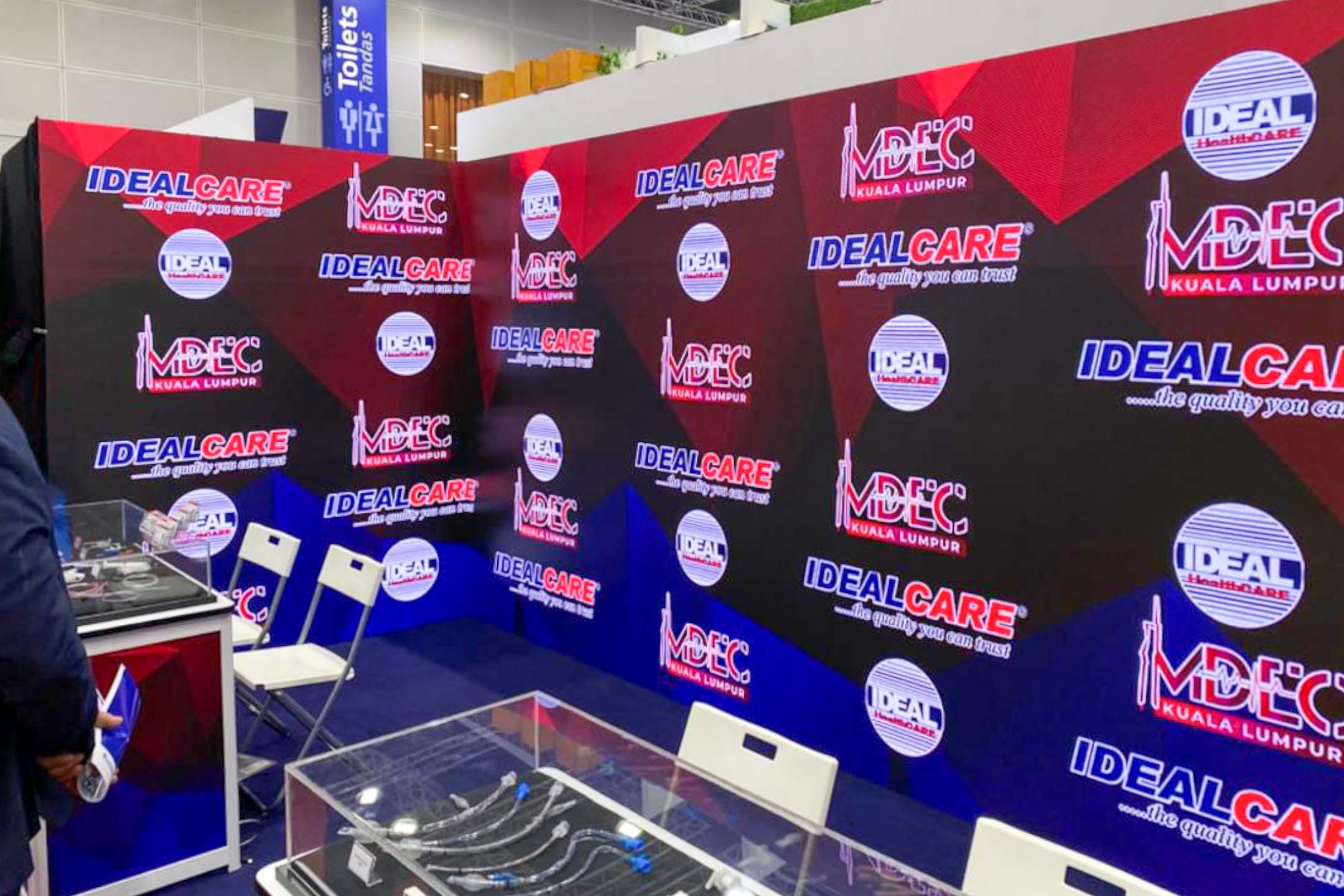 Rental Indoor LED Screen for Ideal Health Care Sdn Bhd for the International Medical Device Exhibition & Conference 2024