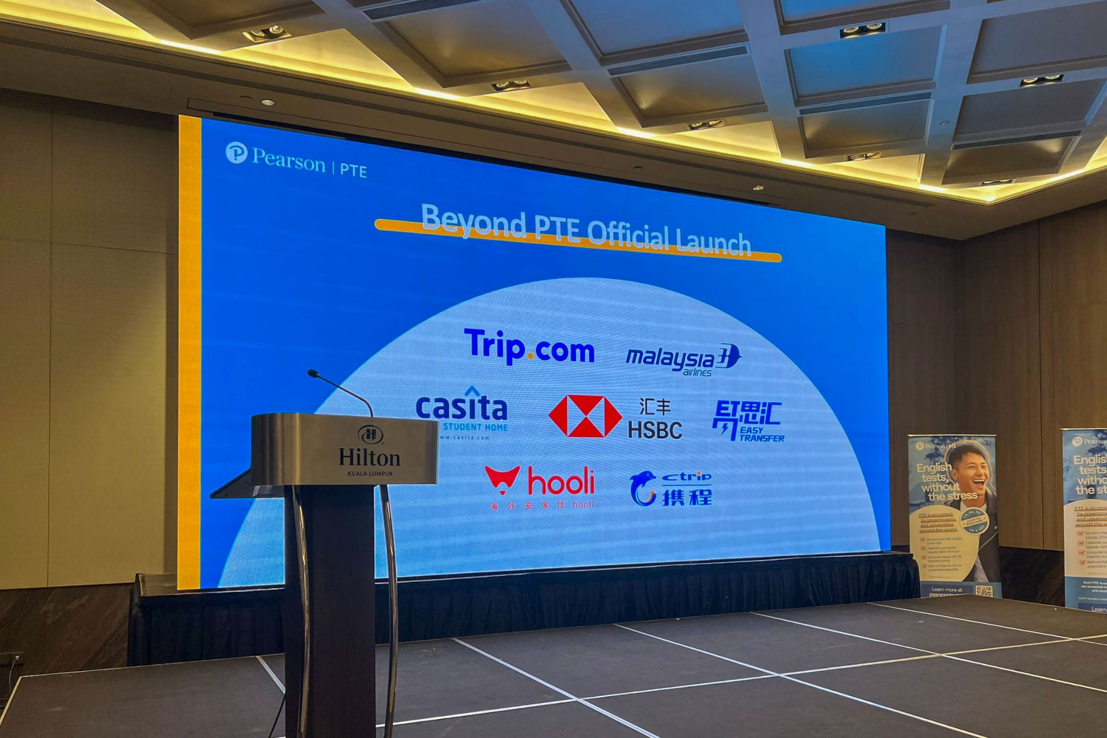 Rental Indoor LED Screen for Pearson PTE for the Pearson PTE Partner Event