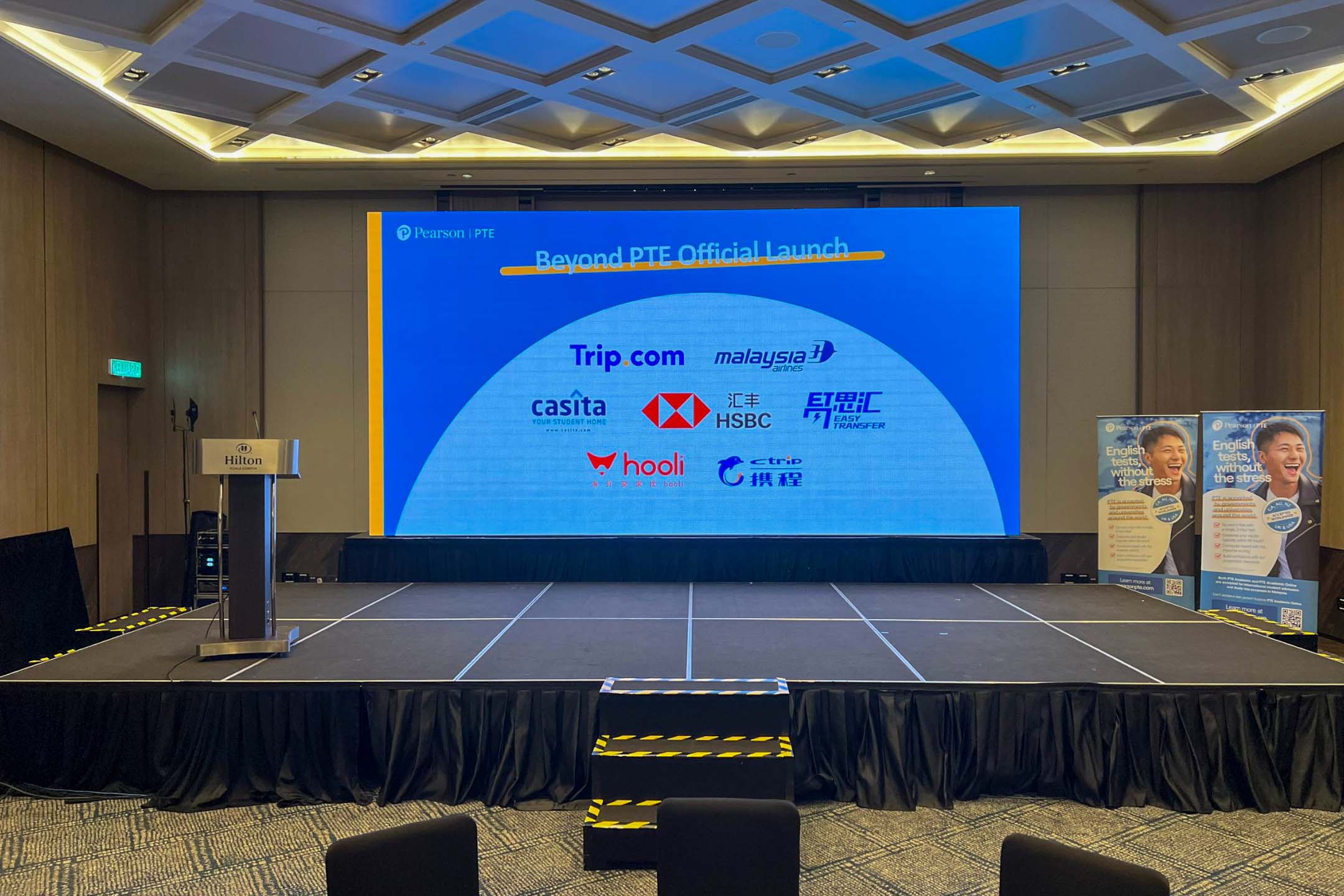 Rental Indoor LED Screen for Pearson PTE for the Pearson PTE Partner Event